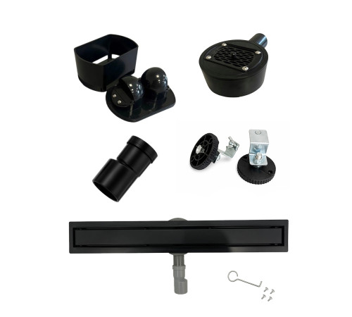  Душевой трап Amore di Mare Verso Black SD-40B 	400мм*70мм  черный