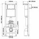Инсталляция для подвесного унитаза Berges Atom 410 c кнопкой Line сатин