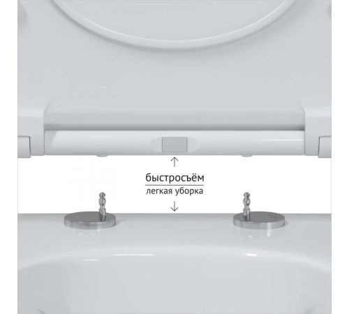 Комплект инсталляции Berges Novum 525 c кнопкой D3 хром и унитазом Ego XL Rimless Soft Close (043201)