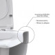 Комплект инсталляции Berges Novum 525 c кнопкой F3 хром и унитазом Floe Rimless Soft Close (043223)
