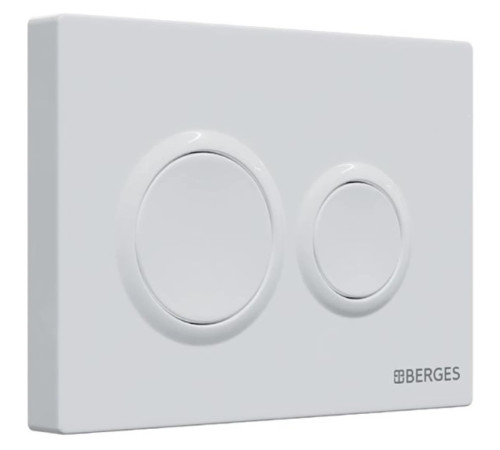 Комплект инсталляции Berges Novum 525 c кнопкой О1 белая и унитазом Ventas Rimless Soft Close (043239)