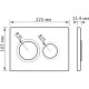 Комплект инсталляции Berges Novum 525 c кнопкой О3 хром и унитазом Ego XL Rimless Soft Close (043302)