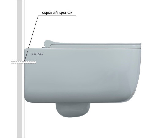 Комплект инсталляции Berges Atom 410 c черной кнопкой Line SoftTouch и унитазом Ego XL Rimless Soft Close (043357)
