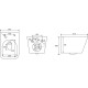 Комплект инсталляции Berges Atom 410 c кнопкой хром и унитазом Floe S Rimless Soft Close (043369)