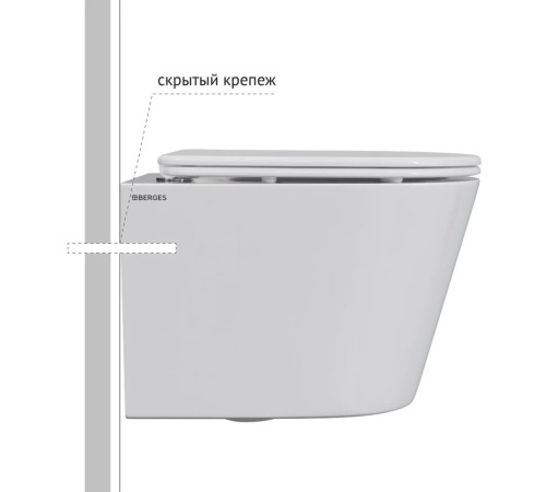Комплект инсталляции Berges Novum 525 c кнопкой L3 хром и унитазом VITA Rimless (043371)