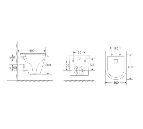 Комплект инсталляции Berges Novum 525 c кнопкой L3 хром и унитазом VITA Rimless (043371)