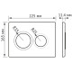 Комплект инсталляции Berges Novum 525 c кнопкой О1 белая и унитазом OKUS Rimless (043391)