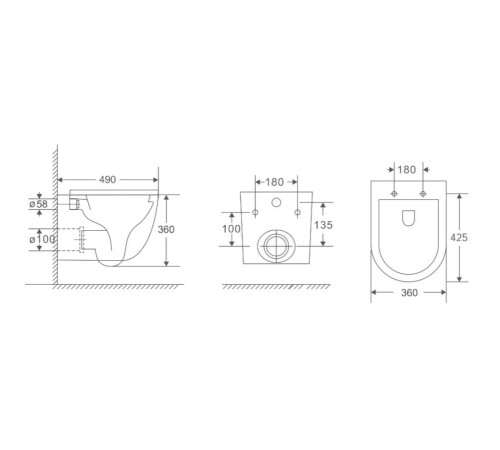 Комплект инсталляции Berges Novum 525 c кнопкой О1 белая и унитазом OKUS Rimless (043391)