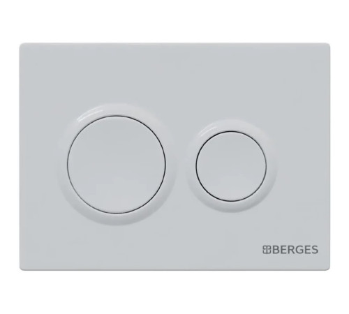 Комплект инсталляции Berges Novum 525 c кнопкой О1 белая и унитазом OKUS Rimless (043391)