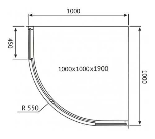 Душевой уголок Berges SOLO R 100x100 (061120)