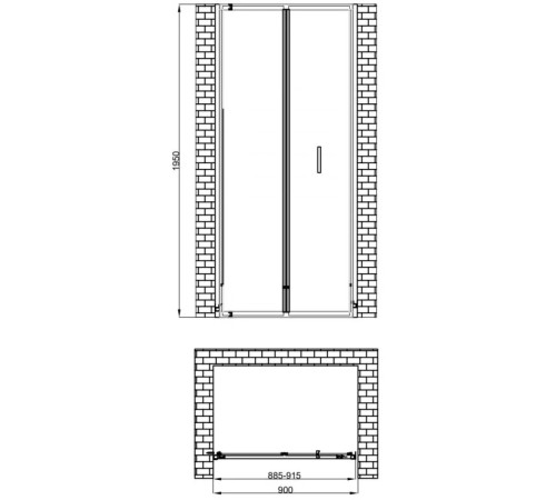 Душевая дверь Berges LEGOS LS-4 900 (062028)
