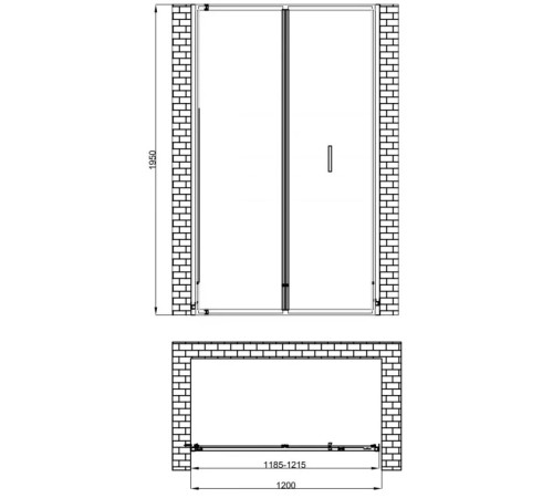 Душевая дверь Berges LEGOS LS-4 1200 (062030)