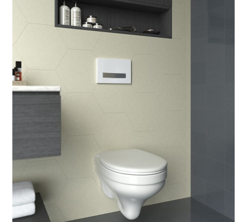 Инсталляция Berges Atom 410 c кнопкой Line белой / хром