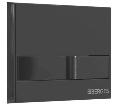 Инсталляция для подвесного унитаза Berges Novum c кнопкой L6 Soft Touch черной глянцевой