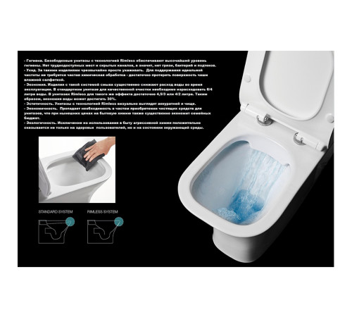 Подвесной унитаз Cerutti Tanaro Aria MW CT9236 / Tanaro Aria CT8910 безободковый с крышкой SoftClose Подвесной унитаз Cerutti Tanaro Aria MW CT9236 / Tanaro Aria CT8910 безободковый с крышкой SoftClose