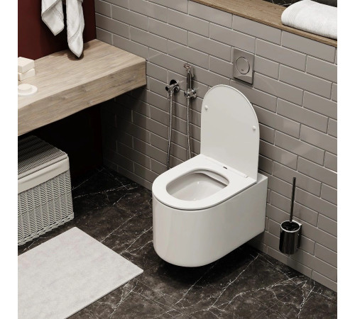 Подвесной унитаз Cerutti Tanaro Aria MW CT9236 / Tanaro Aria CT8910 безободковый с крышкой SoftClose Подвесной унитаз Cerutti Tanaro Aria MW CT9236 / Tanaro Aria CT8910 безободковый с крышкой SoftClose