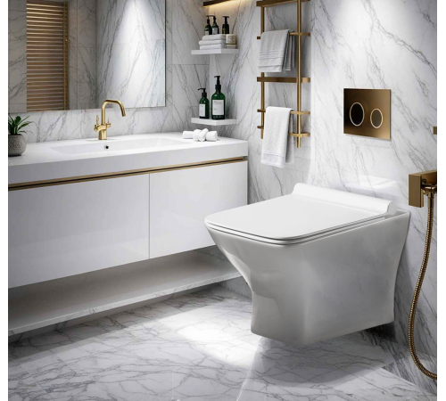   Подвесной унитаз Cerutti Ellero Aria PP CT10481 безободковый