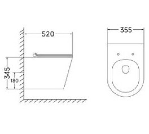 Подвесной унитаз Cerutti Faro Aria Tornado CT10833 безободковый Подвесной унитаз Cerutti Faro Aria Tornado CT10833 безободковый