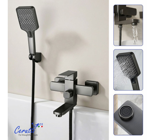 Смеситель для ванны Ceruttispa CLELIA VGR CT12063 с изливом 
