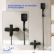 Смеситель для ванны Ceruttispa CLELIA VMB CT12064 черный матовый с изливом
