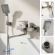 Смеситель для ванны Ceruttispa CLELIA VXLGR CT12065 сатин с изливом