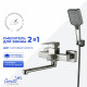 Смеситель для ванны Ceruttispa CLELIA VXLGR CT12065 сатин с изливом
