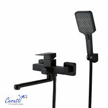Смеситель для ванны Ceruttispa CLELIA VXLMB CT12066 черный матовый с изливом