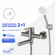 Смеситель для ванны Cerutti OVIDIO VBN CT12083 никель матовый