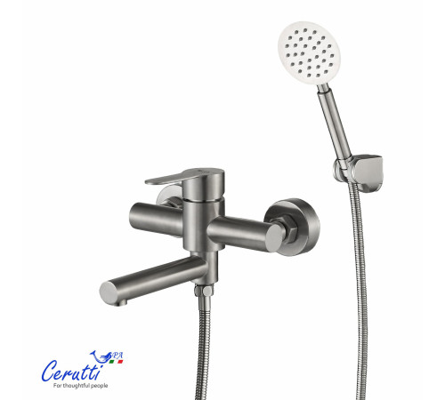Смеситель для ванны Cerutti OVIDIO VBN CT12083 никель матовый