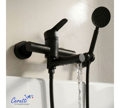 Смеситель для ванны Cerutti OVIDIO VMB CT12084 черный матовый