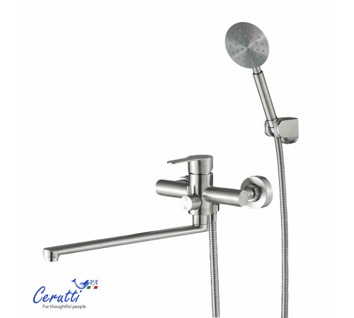 Смеситель для ванны Cerutti OVIDIO VXLBN CT12085 матовый никель