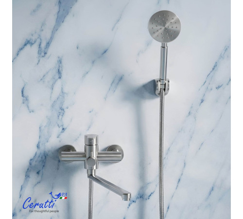 Смеситель для ванны Cerutti OVIDIO VXLBN CT12085 матовый никель