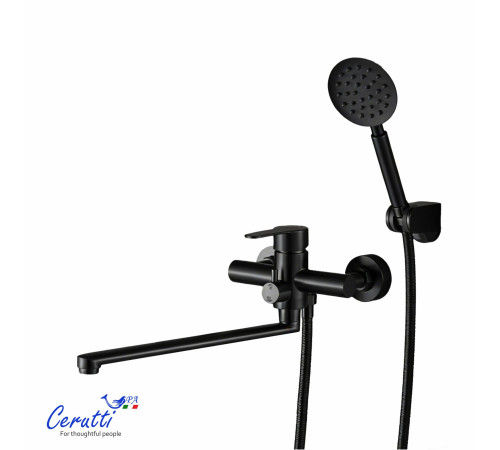 Смеситель для ванны Cerutti OVIDIO VXLBN CT12086 матовый черный