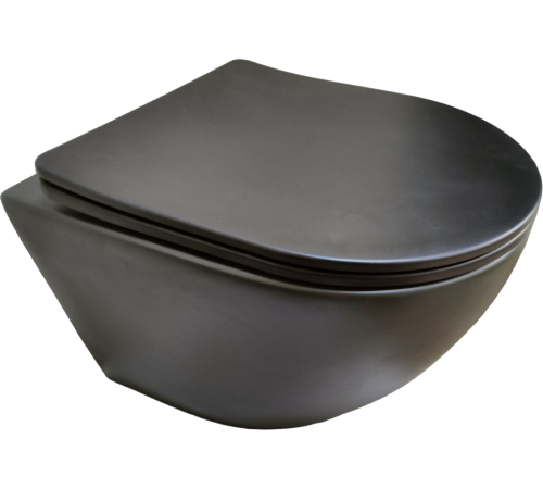 Подвесной унитаз Cerutti Sella Aria MB CT9160 безободковый с крышкой SoftClose Подвесной унитаз Cerutti Sella Aria MB CT9160 безободковый с крышкой SoftClose