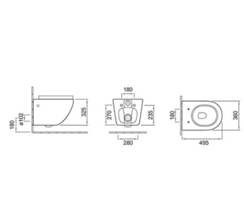 Подвесной унитаз Cerutti Sella Aria MB CT9160 безободковый с крышкой SoftClose Подвесной унитаз Cerutti Sella Aria MB CT9160 безободковый с крышкой SoftClose