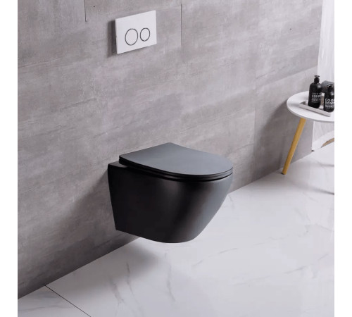 Подвесной унитаз Cerutti Sella Aria MB CT9160 безободковый с крышкой SoftClose Подвесной унитаз Cerutti Sella Aria MB CT9160 безободковый с крышкой SoftClose