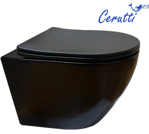 Подвесной унитаз Cerutti Sella Aria MB CT9160 безободковый с крышкой SoftClose Подвесной унитаз Cerutti Sella Aria MB CT9160 безободковый с крышкой SoftClose