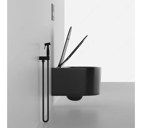 Подвесной унитаз Cerutti Tanaro Aria MB CT9238 безободковый с крышкой SoftClose Подвесной унитаз Cerutti Tanaro Aria MB CT9238 безободковый с крышкой SoftClose