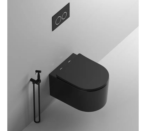 Подвесной унитаз Cerutti Tanaro Aria MB CT9238 безободковый с крышкой SoftClose Подвесной унитаз Cerutti Tanaro Aria MB CT9238 безободковый с крышкой SoftClose