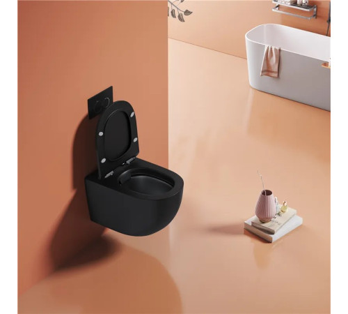 Подвесной унитаз Cerutti Oglio Aria MB CT9239 безободковый с крышкой SoftClose Подвесной унитаз Cerutti Oglio Aria MB CT9239 безободковый с крышкой SoftClose