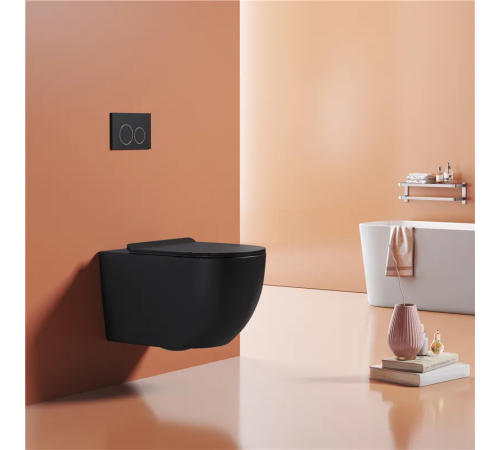 Подвесной унитаз Cerutti Oglio Aria MB CT9239 безободковый с крышкой SoftClose Подвесной унитаз Cerutti Oglio Aria MB CT9239 безободковый с крышкой SoftClose