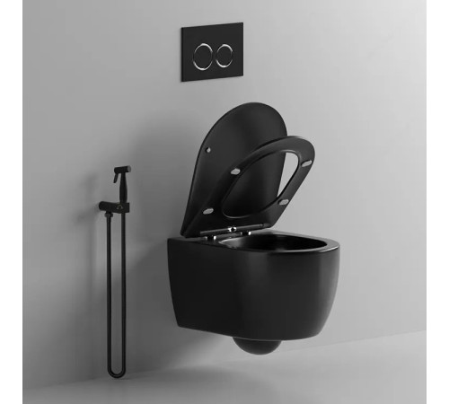 Подвесной унитаз Cerutti Oglio Aria MB CT9239 безободковый с крышкой SoftClose Подвесной унитаз Cerutti Oglio Aria MB CT9239 безободковый с крышкой SoftClose