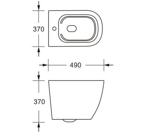 Подвесной унитаз Cerutti Sella Aria Tornado MMB CT9531 безободковый Подвесной унитаз Cerutti Sella Aria Tornado MMB CT9531 безободковый