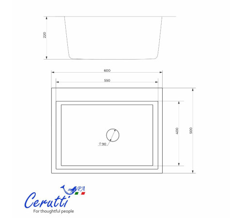 Мойка кухонная Ceruttispa Gloria 6050S