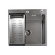 Кухонная мойка FUTUR FK 4848 ECO EMBOSSING (8584784) с сифоном, коландером и дозатором   480х480х200  сатин