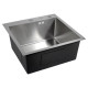Кухонная мойка FUTUR FK 4848 ECO EMBOSSING (8584784) с сифоном, коландером и дозатором   480х480х200  сатин