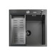 Кухонная мойка FUTUR FK 4548 ECO EMBOSSING (8584806) с сифоном, коландером и дозатором   480х480х200  графит
