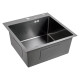 Кухонная мойка FUTUR FK 4548 ECO EMBOSSING (8584806) с сифоном, коландером и дозатором   480х480х200  графит