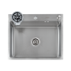 Кухонная мойка FUTUR FK 5050 Eco EMBOSSING POP-UP RINZER PLUS (9554487) с сифоном, коландером, дозатором и ринзером   500х500х200  сатин