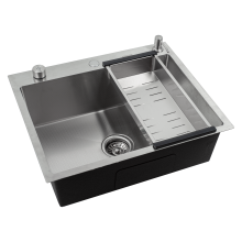 Кухонная мойка Futur FK 5550 Eco Embossing Pop-up Roll plus (9554493) с сифоном, коландером и дозатором   550х500х200  сатин